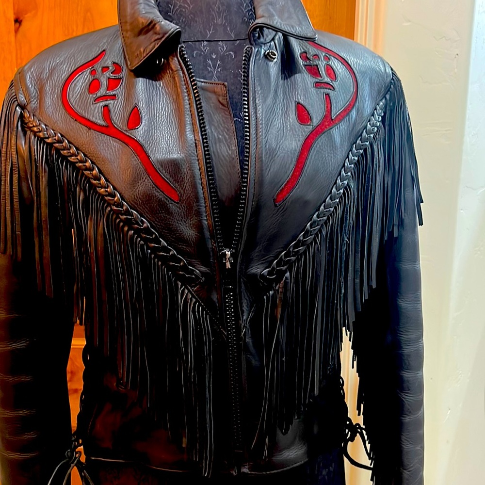 Leather motorcycle jacket vintage